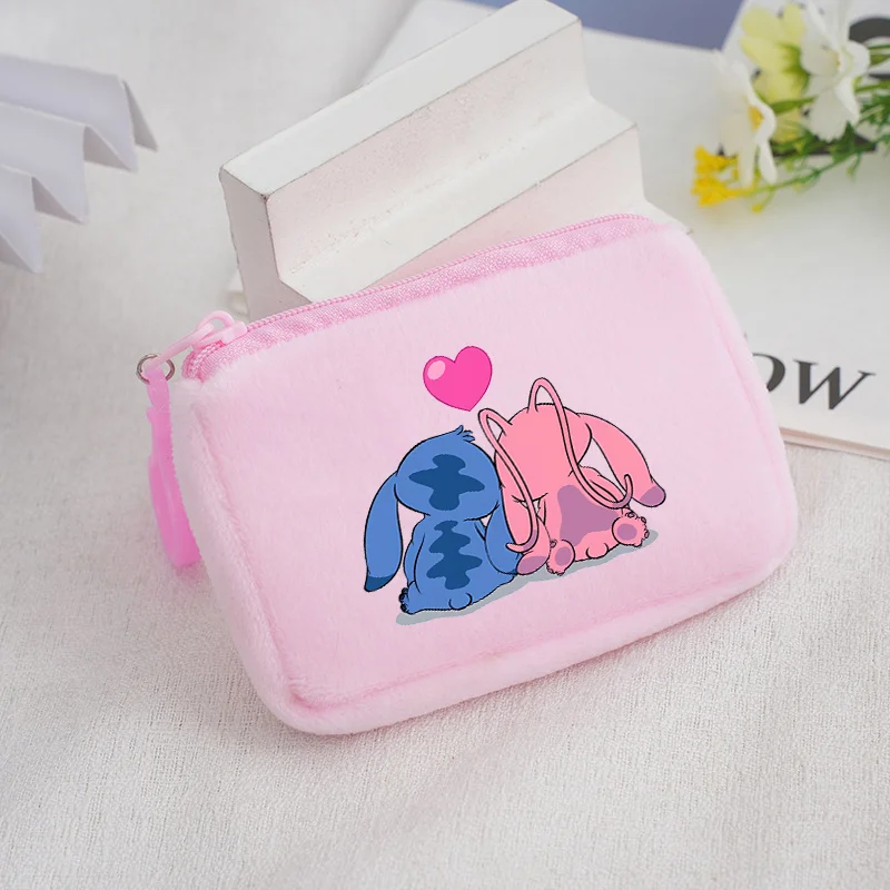 Disney Plush Wallets Lilo & Stitch Pocketbook Anime Movie Cartoon Character Modeling Purse Large Capacity Portable Party Gifts