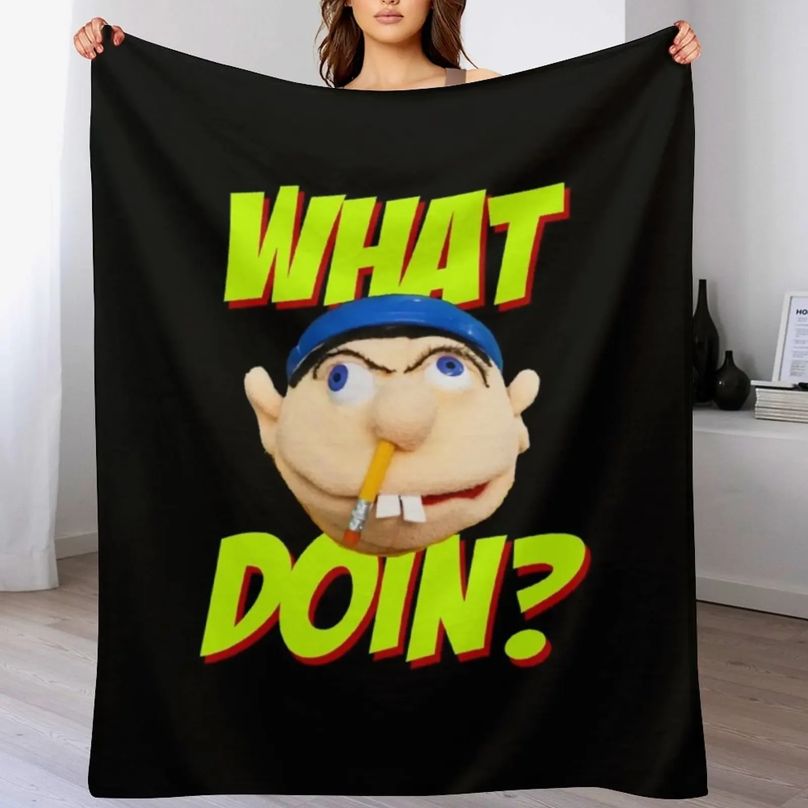 

SML Jeffy - what do Throw Blanket Soft Comfort Blanket for Reading Watching TV