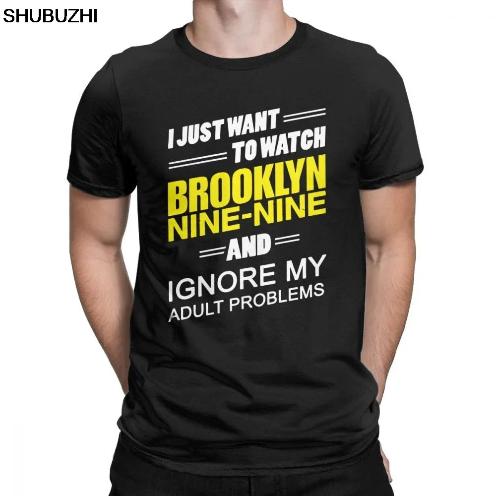 Ignore My Adult Problems Men T Shirt Brooklyn 99 Brooklyn Nine Nine Jake Peralta  Cotton Tees Crew Neck T-Shirt Printed Tops