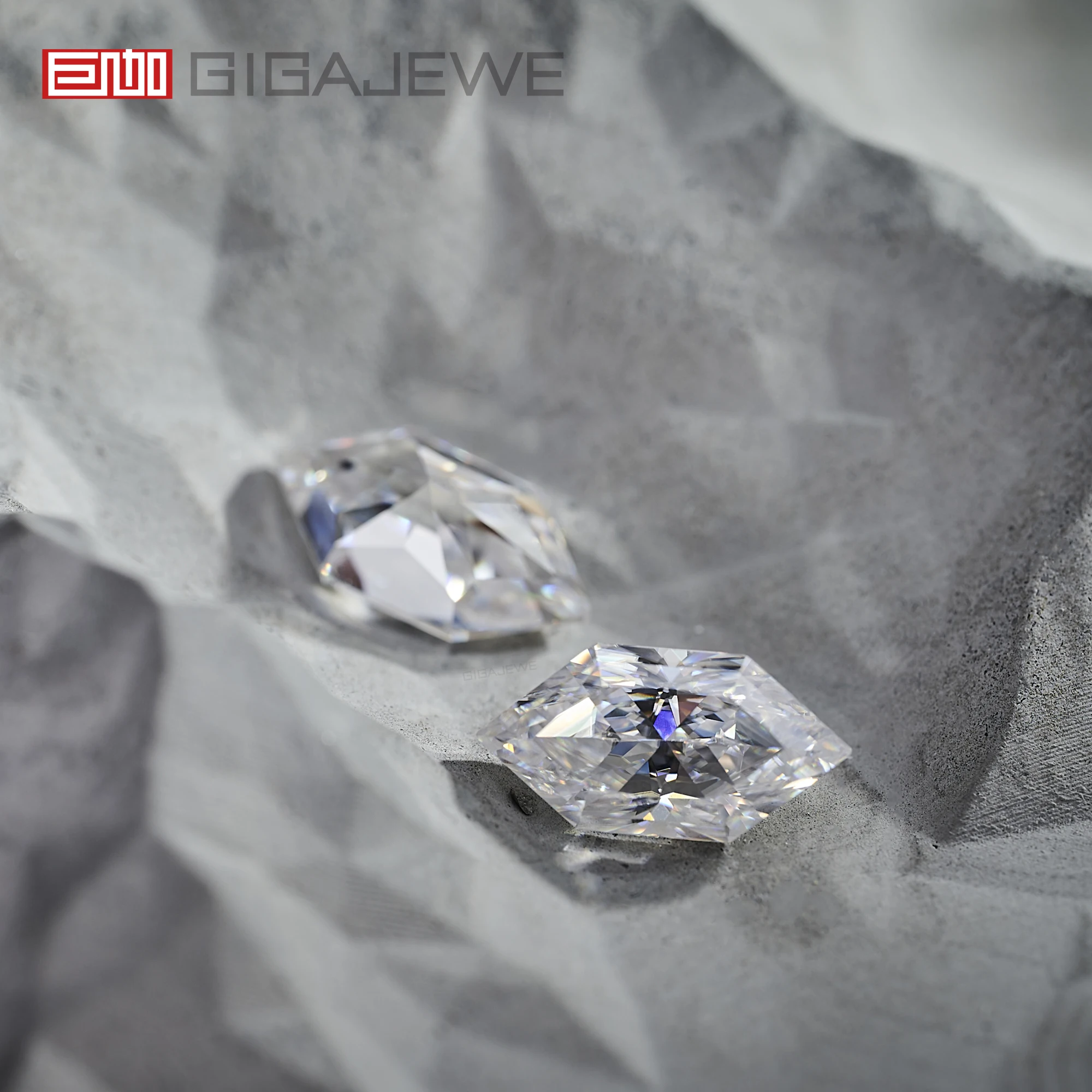 GIGAJEWE coupe à la main néerlandais Marquise blanc D VVS1 Moissanite Premium gemmes diamant en vrac Test réussi pierre précieuse pour la fabrication de bijoux