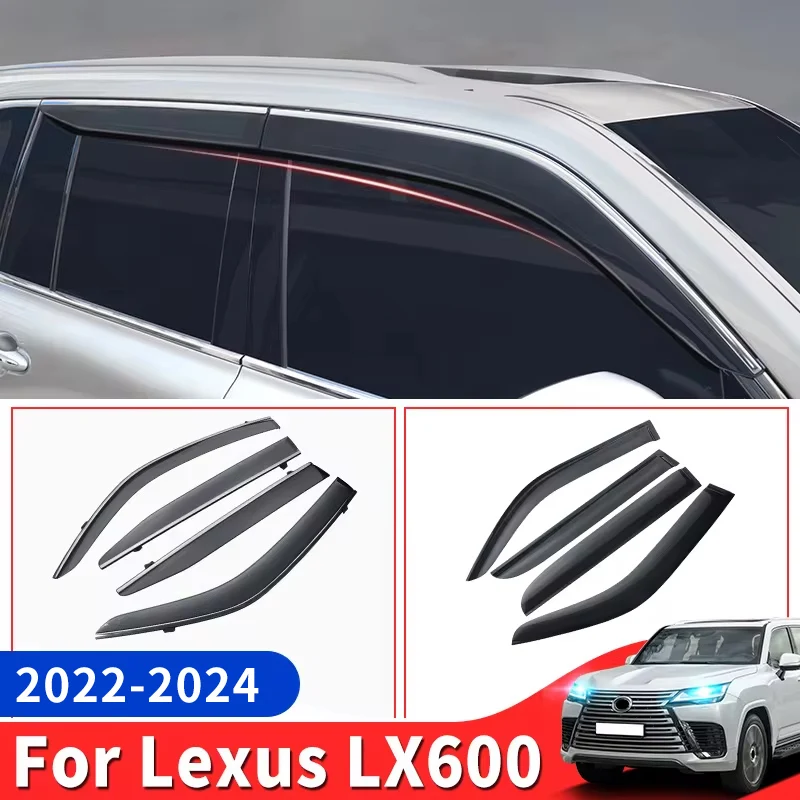 For 2022 2023 2024 Lexus LX600 LX500D Windows Vent Visor Flow Deflector Upgrade Exterior Accessories Tuning Modification