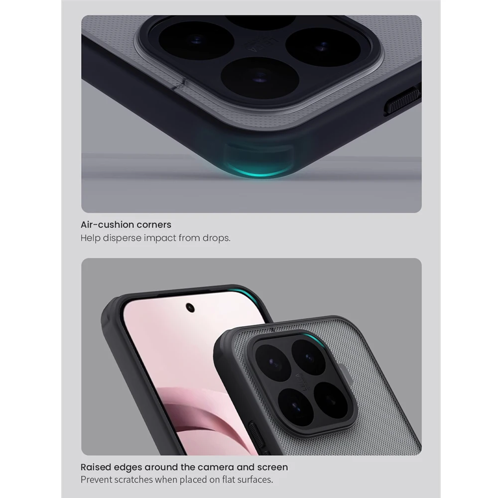 Etui Nillkin Frosted Shield Pro z miękkimi krawędziami i twardą obudową, odporne na wstrząsy, ultracienkie, do Xiaomi 17T / 17T Pro / Xiaomi 15T / 15T Pro — zdjęcie produktu 4