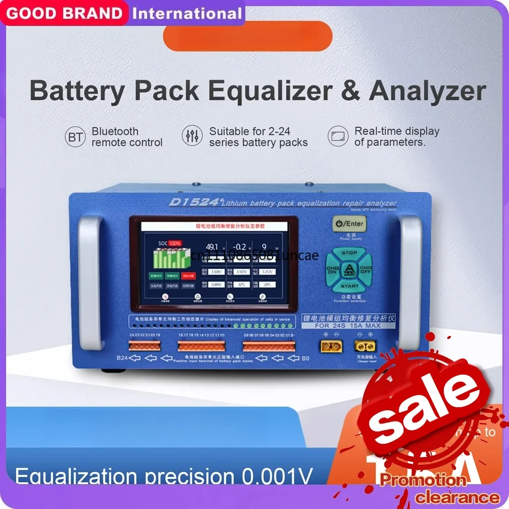 

SUNKKO D1524 15A Высокоточный балансир для литиевых аккумуляторов, выравниватель напряжения, восстановитель разницы в заряде, для обслуживания автомобилей