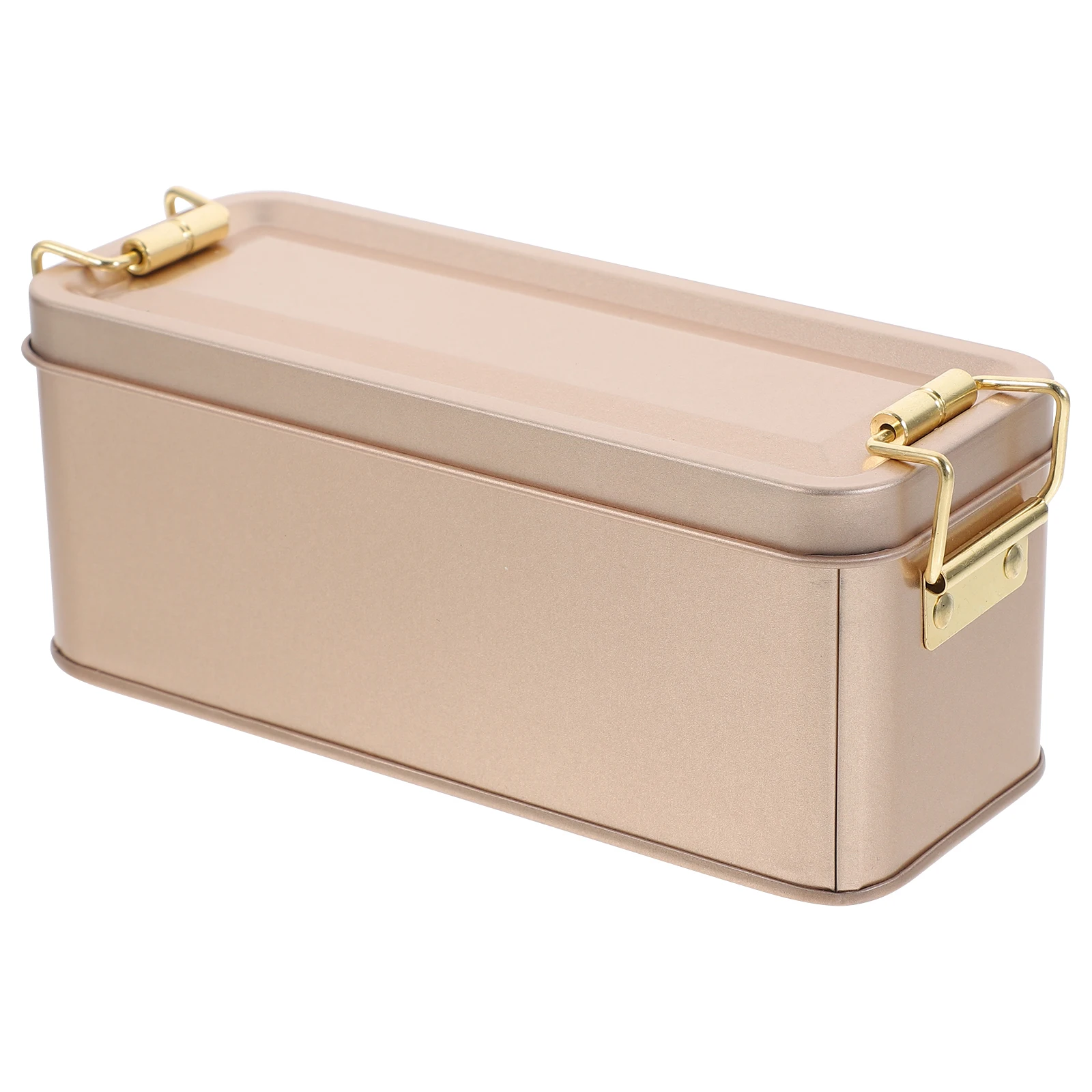 

Retro Tinplate Storage Boxes Golden Small Metal Containers with Lids for Cookies Candy Snacks Wedding Decorative
