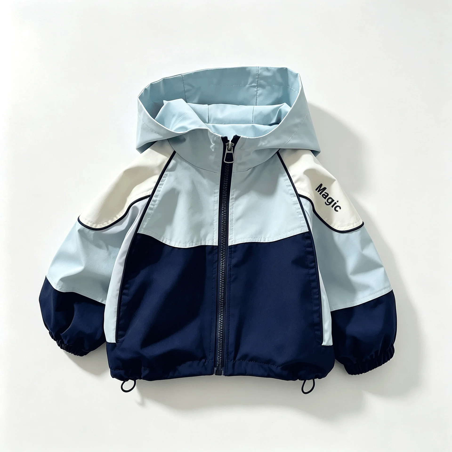 Autumn RAISE Children Boys Windbreaker Coats 2-8Yrs Kids Boys Outerwear Coats Hooded Patched Toddler Babys Boys Windproof Jacket