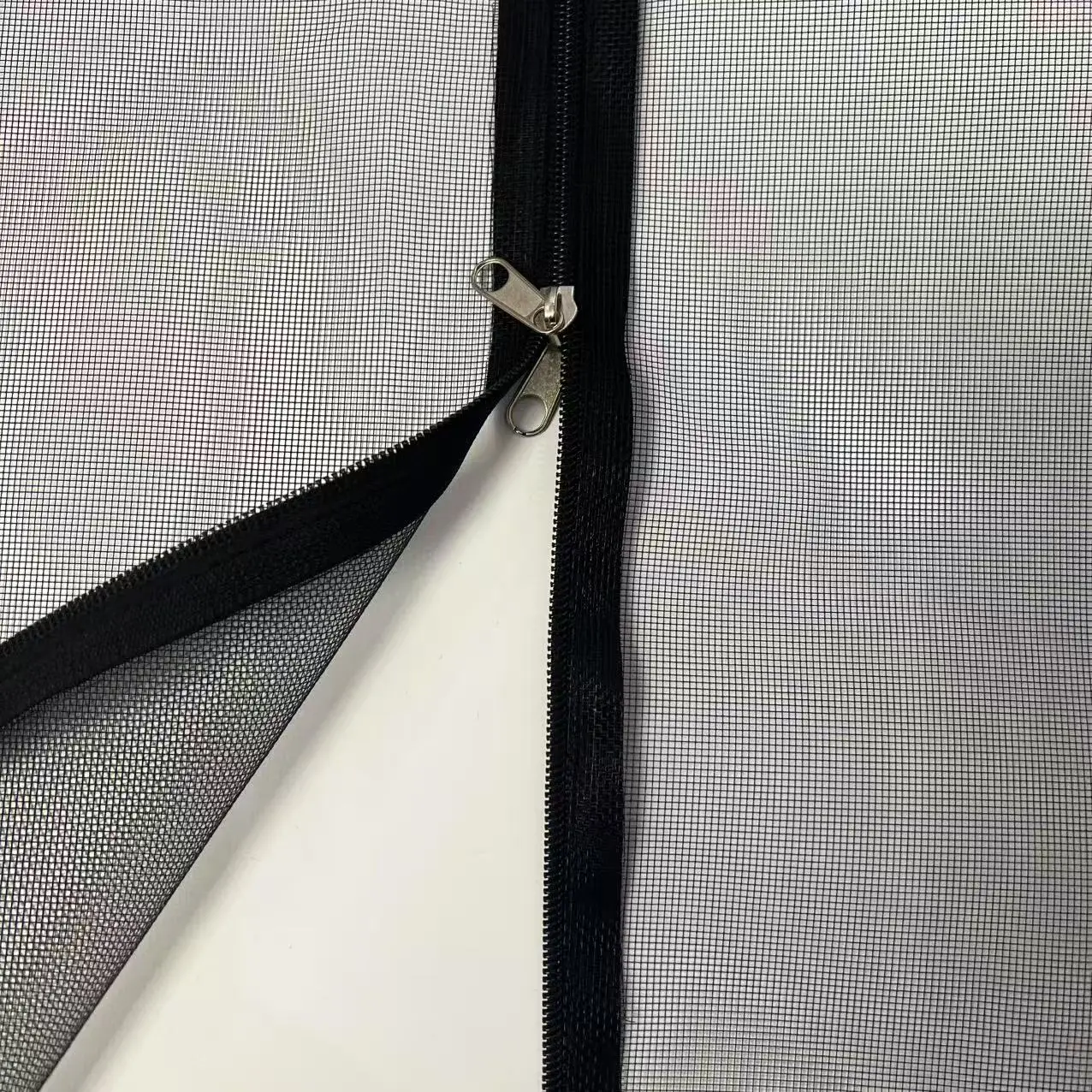 1 Piece, Customizable Screen Window, Home Self Installed Mosquito Net, Self-adhesive Screen Window, Zipper Style, Black
