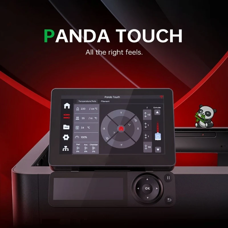 

3D-принтеры Panda Touch для Bambu Lab P1S, улучшенный экран дисплея для улучшения эффективности печати