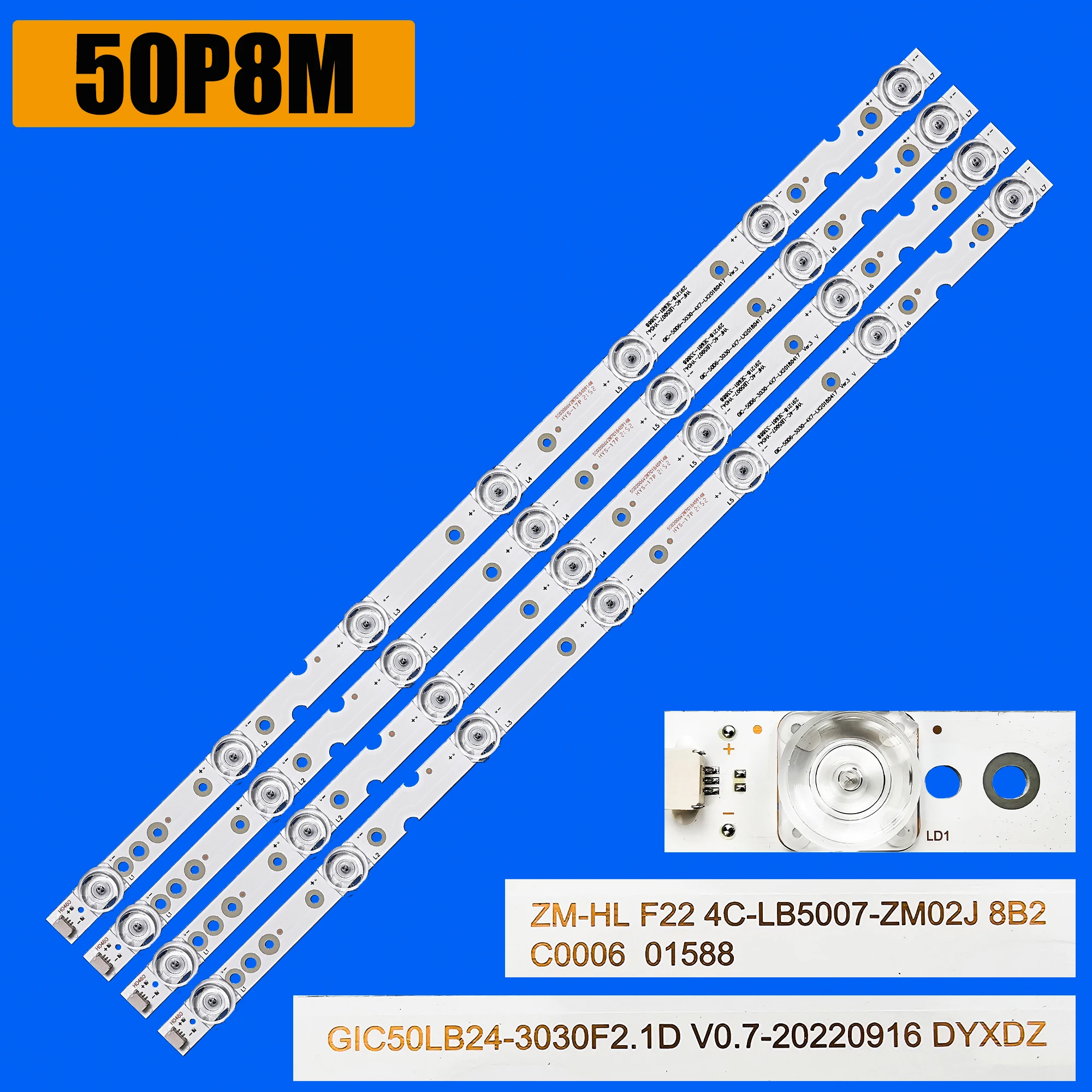 tira retroiluminacao led para 50db600 50ep640 50ep600 50ue6400 50ue6420 50ue6400w 50ud6306 50ud6336 yhf4c lb5007 yh04j 01