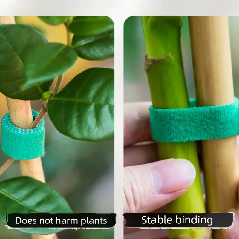 Reusable Nylon Plant Ties Adjustable Self Adhesive Garden Twine Bandage with Hook Loop for Plant Support Data Cable Fastener