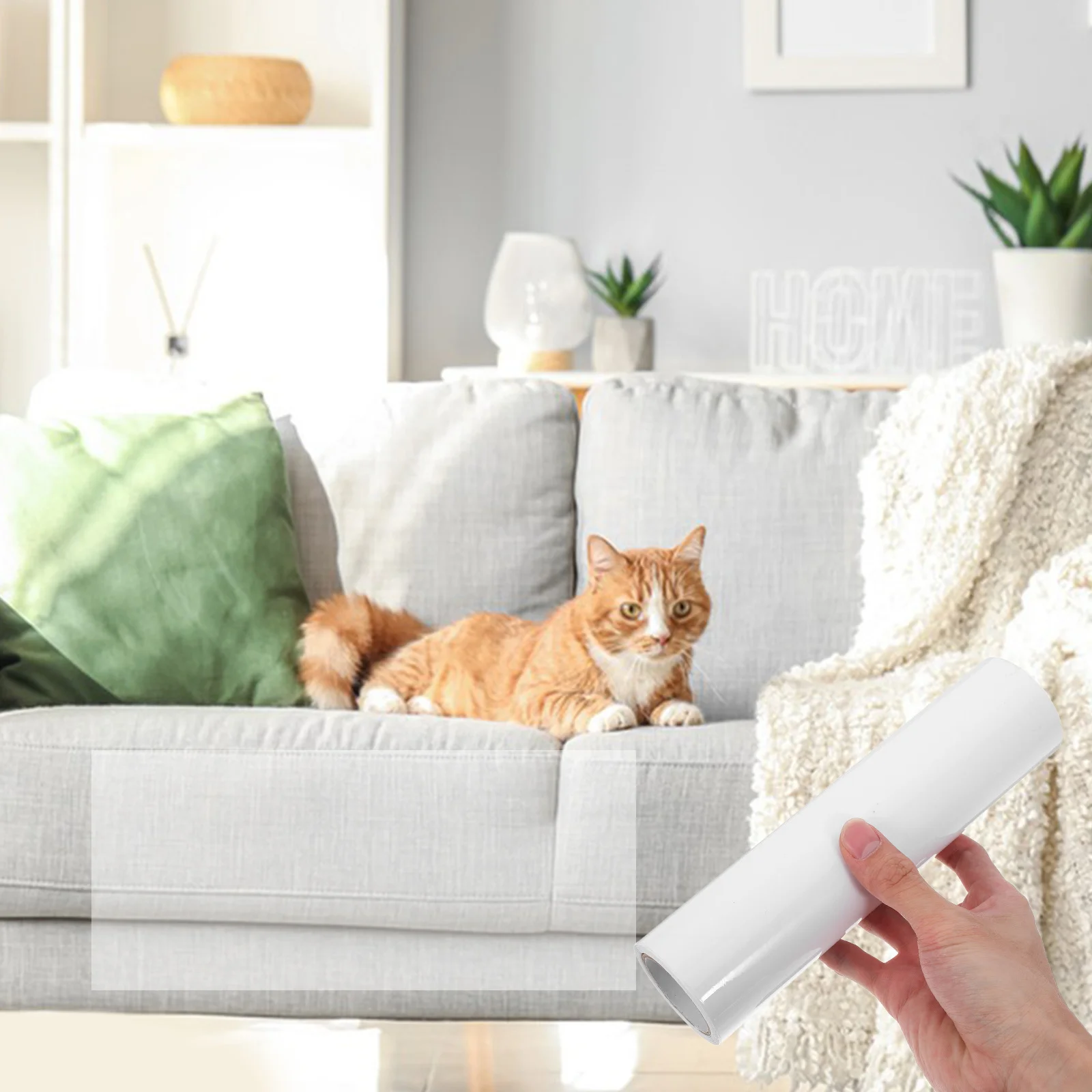 

1 Roll Cat Scratch Furniture Protector Clear Adhesive Couch Door Anti Scratch Tape Carpet Protector for Pets Couch Tape for Cats