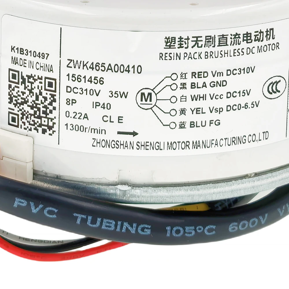 New For Haier Air Conditioner DC Fan Motor ZWK465A00410 DC310 35W 1300r/min 1561456 Conditioning Parts