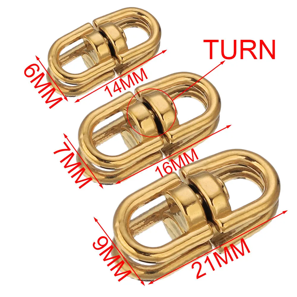 

5pcs Stainless Steel Rotate Keychain Bezel Clasp Connectors for Bag Cord Charm Crafts DIY Jewelry Material Making Accessories