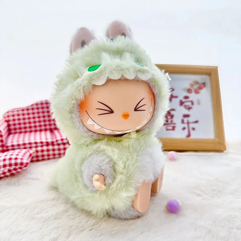 

Cartoon Green Dinosaur Outfit for Labubu Plush Clothes Fashion Macaron Style Clothes for Labbubu Accessories