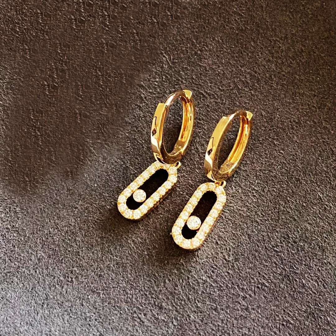 

New O-circle Earrings Women's Versatile Ear Buckle 18K Geometric Niche Design Holiday Gift