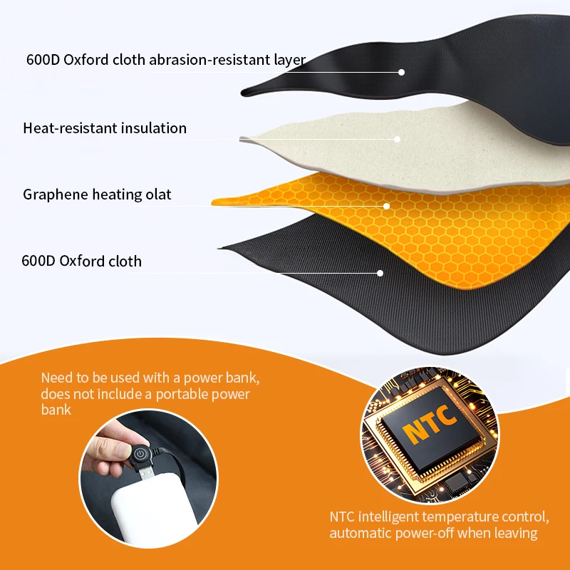 Tapis chauffant pliable et Portable pour animaux de compagnie, antidérapant, résistant à l'usure, Protection contre la surchauffe réglable pour Cage extérieure pour chien, utilisation intérieure en voiture