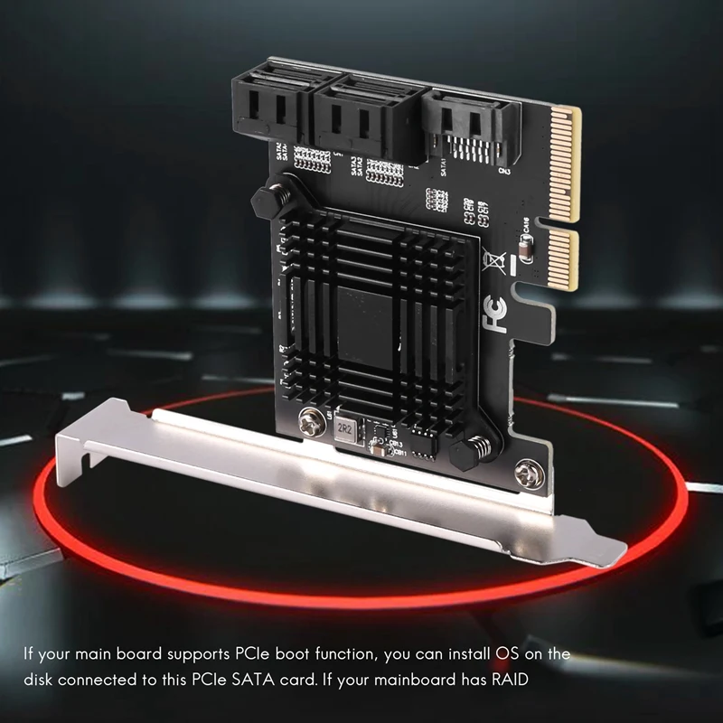 AF91-PCIE a 5 puertos SATA III 6 Gbps SATA controlador tarjeta de expansión tarjeta adaptadora de chasis de computadora JMB585 con 5 Cables