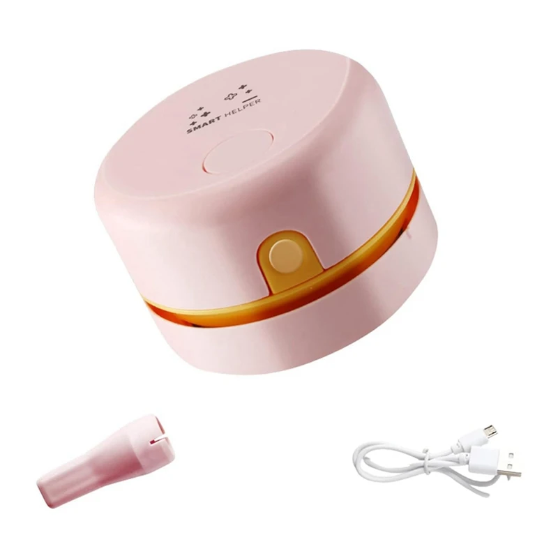 미니 테이블 먼지 진공 청소기, 충전식 테이블 먼지 청소기, 휴대용 먼지 청소기, 테이블 내구성 핑크