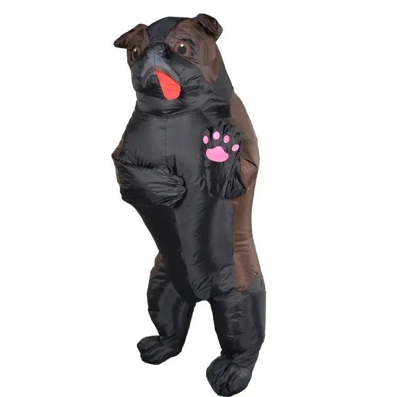 Inflatable Dog Costume for Adult Funny Blow Up Costumes Party Bulldog Cosplay Outfit Inflatable Animal Halloween Costume