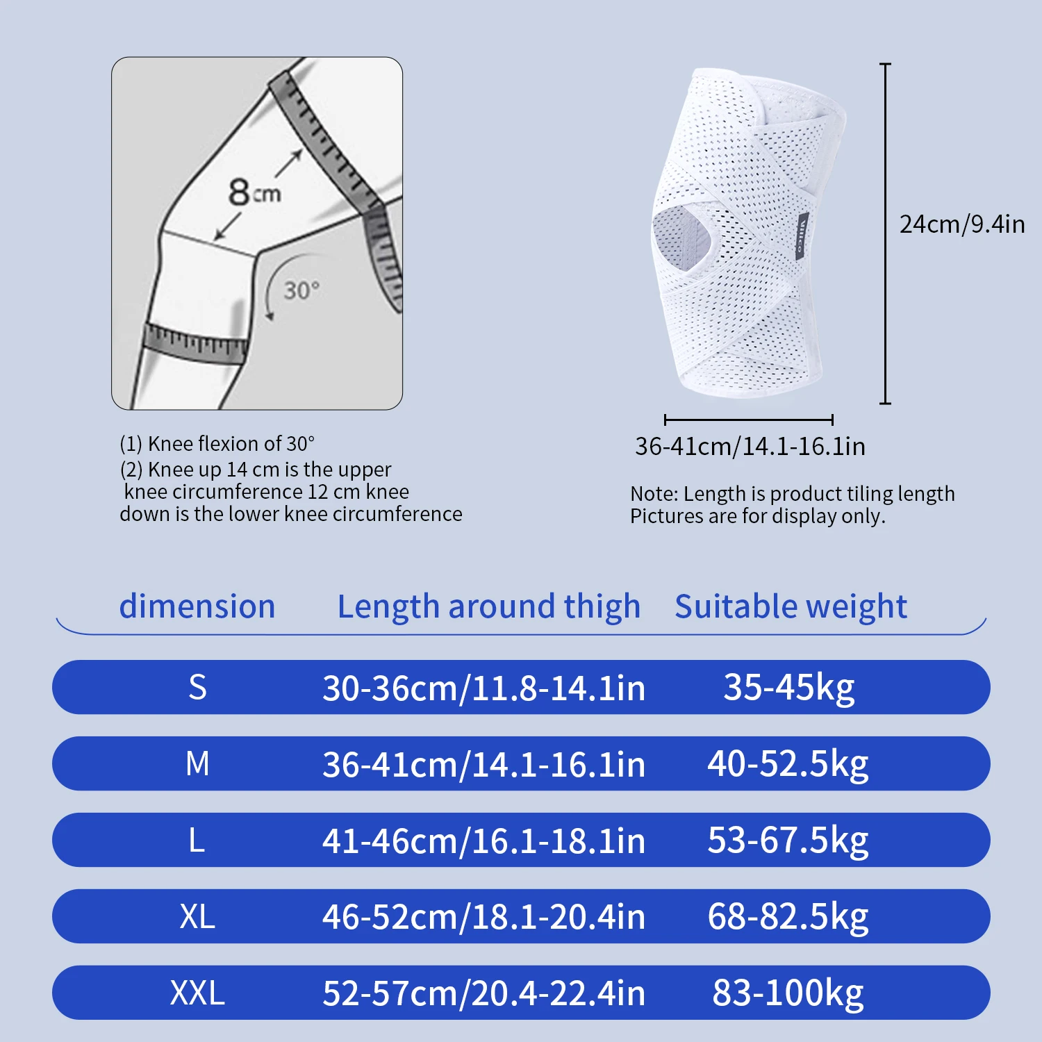 وسادات ركبة رياضية خارجية صيفية رفيعة للرجال والنساء لكرة السلة والجري والمشي لمسافات طويلة وغيرها من أغطية الركبة الرياضية اليومية #6