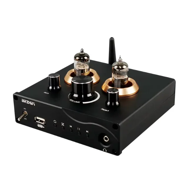 

BRZHIFI Audio F5 ламповый предусилитель HiFi Bluetooth 5,0 предусилитель с поддержкой USB TF-карты приложение дистанционное управление FM-радио