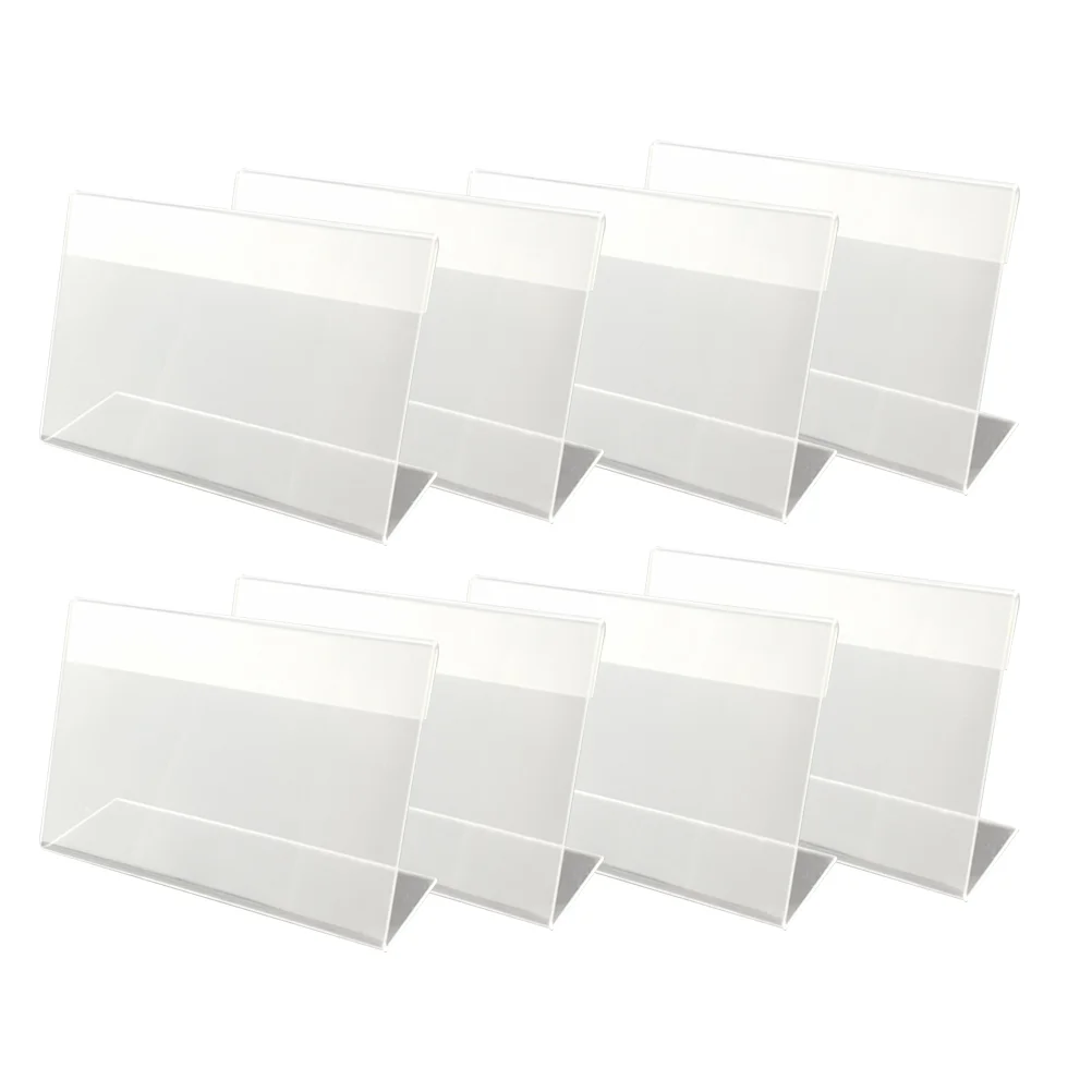 

6x4cm Acrylic Shelf Label Holder Price Tags Premium Plastic Transparent Price Tag With Price Card L-Type Price Tag