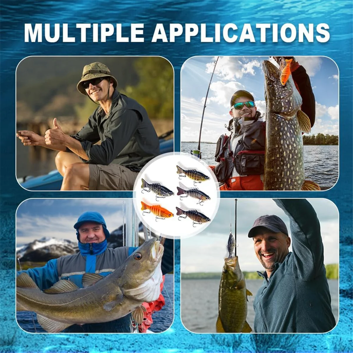 

AA85 3D Swimming Bait for Freshwater & Saltwater,Robotic Fishing Lure, Fishing Gear Attracts Fishing Lures (5A)