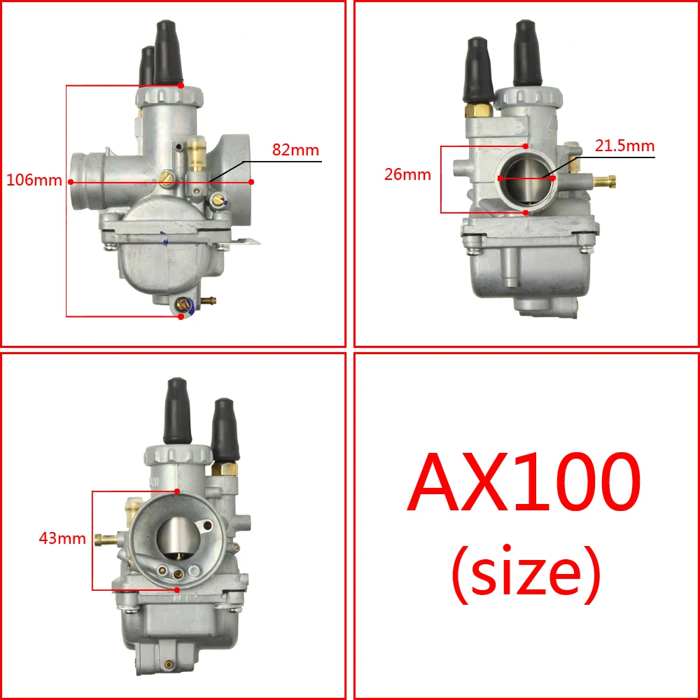 22mm 2 Stroke Motorcycle Carburetor SATRIA 2 AX100 RGV120 QJ100-M KW100-M for SUZUKI