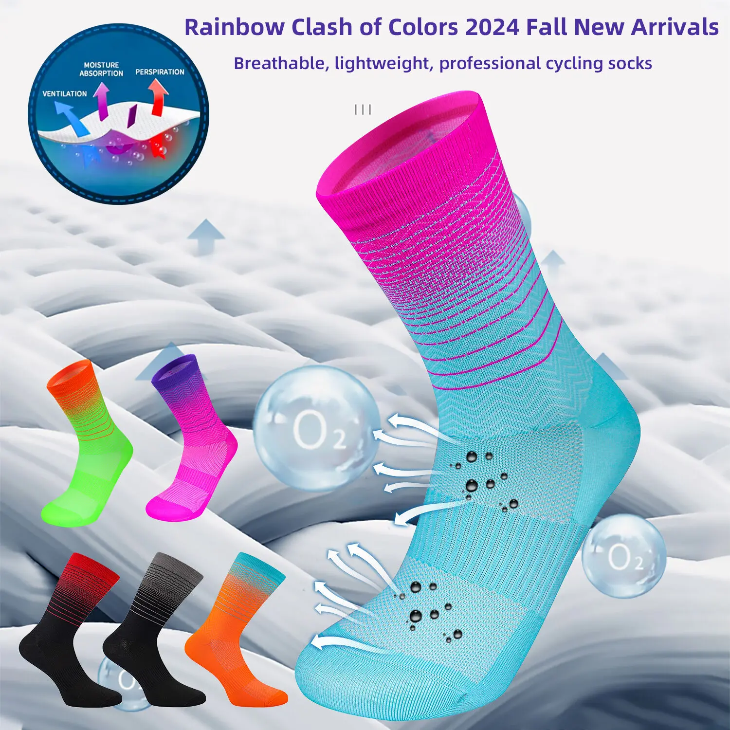 

2025 New Unisex Breathable Wear-Resistant Compression Tube Socks - Running, Cycling, Hiking & Camping