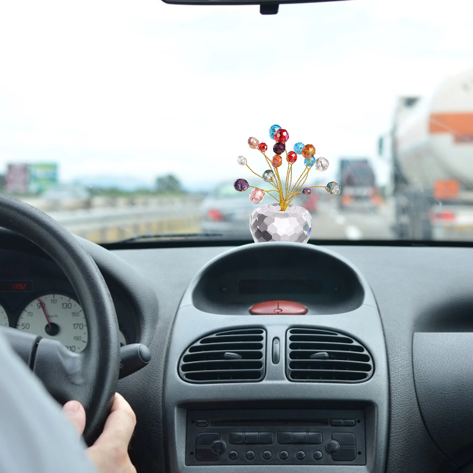 

1Pcs Crystal Apple Tree Ornament Fengshui Money Tree Desktop Decoration Office Home Crystal Paperweight Good Blessing