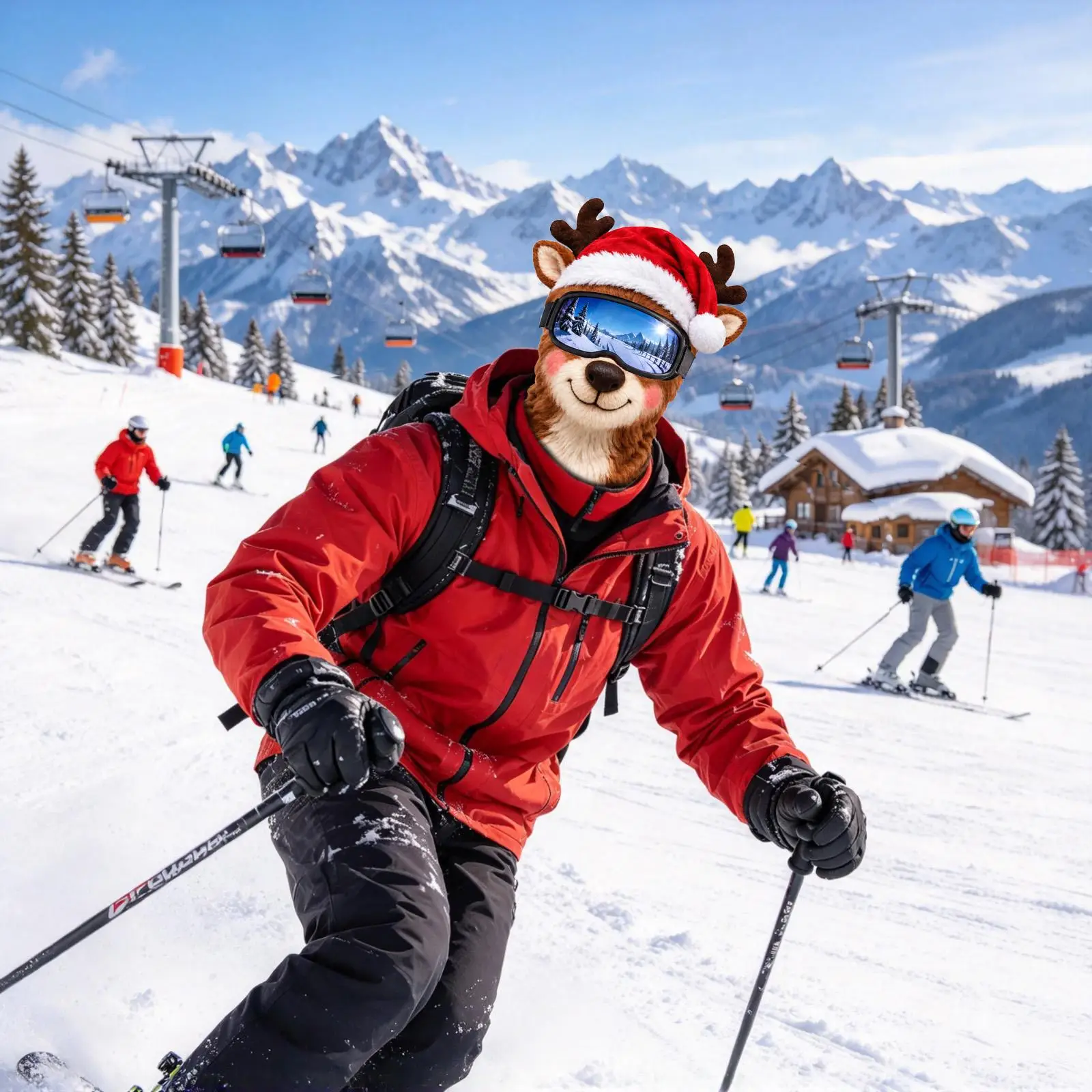 Winter Face Masque Christmas Theme Windproof Thermal Neck Warmer Ski Masque Men For Snowboarding Sports Holiday Parties Men