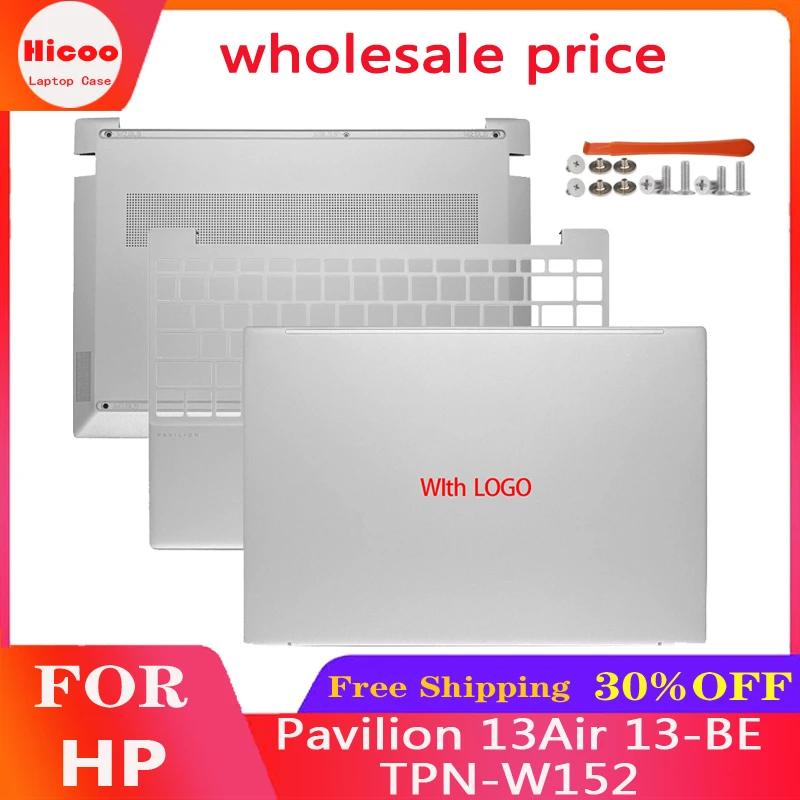 NEW Laptop LCD Back Cover/Palmrest/Bottom Case For HP Pavilion 13Air 13-BE TPN-W152 Laptops Rear Lid TOP Case Silver