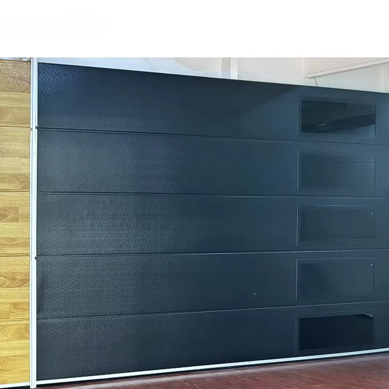 Fabricantes chinos, venta al por mayor, control remoto segmentado, puerta de garaje de vidrio con espejo de aluminio sin marco, barata