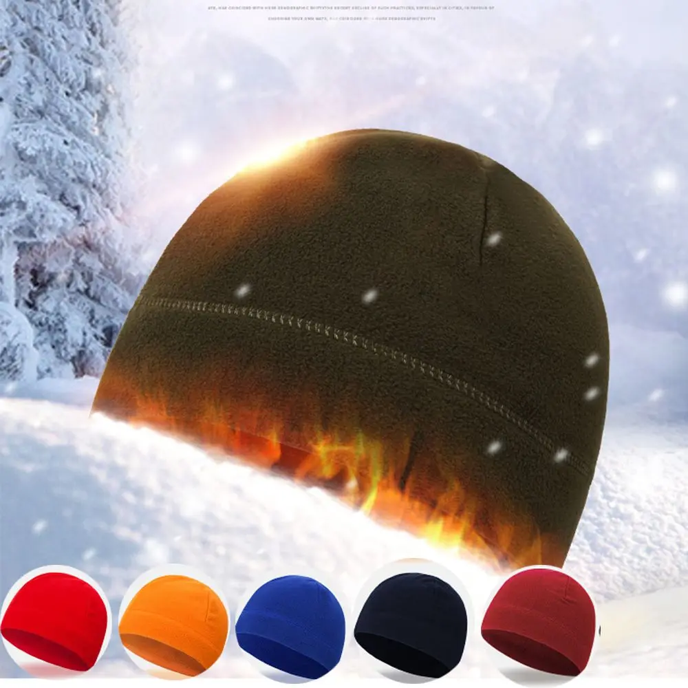 Hunting Multicolor Skullcap Cuffed Beanies Windproof Ski Baggy Hat Hiking Caps   Cap Fleece Hats