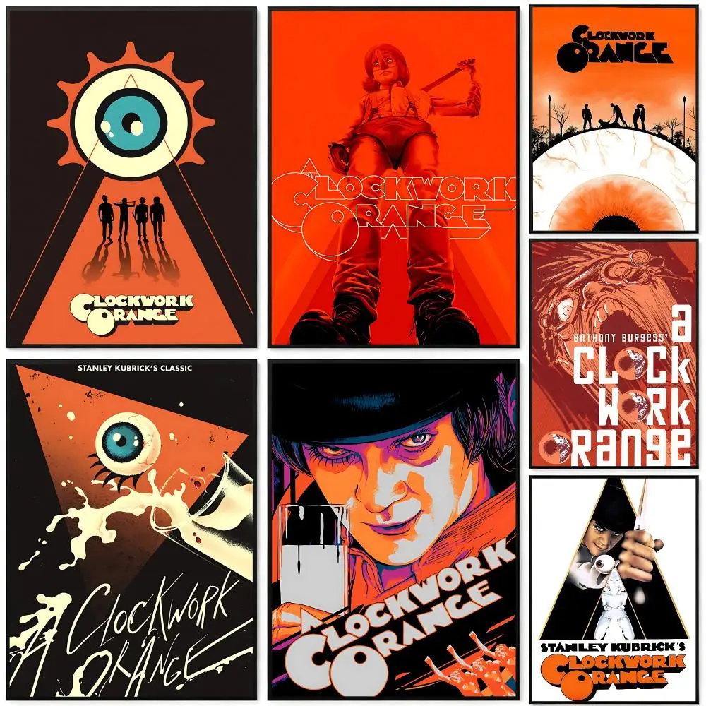 Póster de "La Naranja Mecánica" Impresión HD Estilo Cyberpunk Arte de Pared Decoración para el Hogar para Sala de Juegos, Sala de Estar, Dormitorio, Idea de Regalo