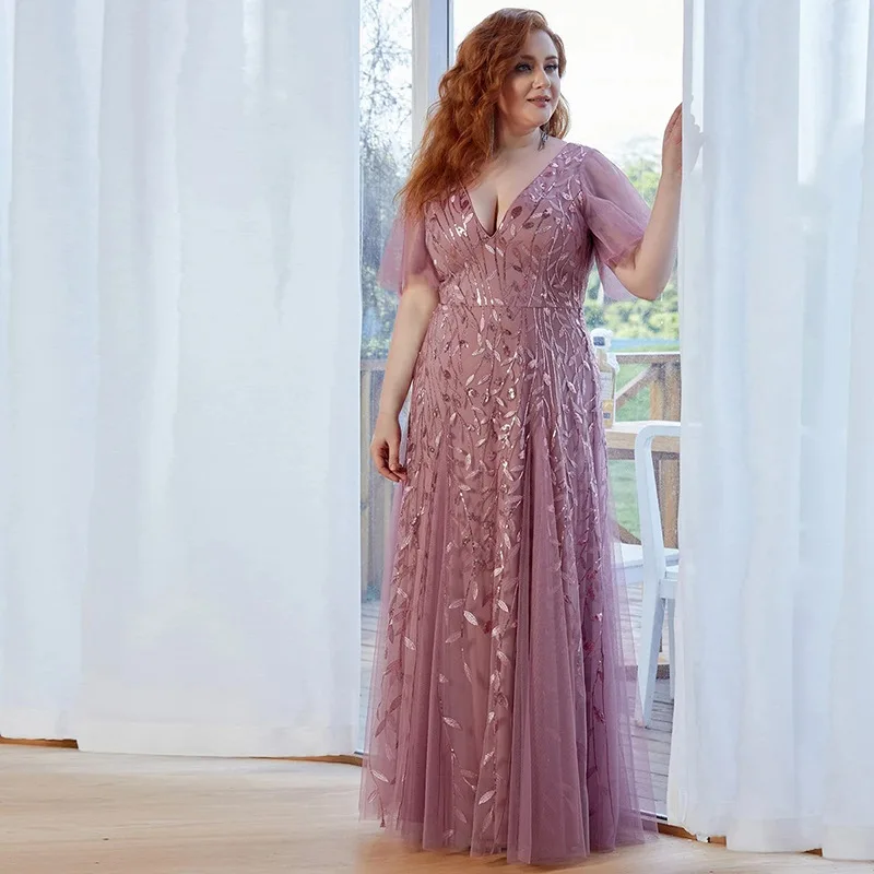 ICCLEK-Robe de cocktail à sequins pliables, robe de soirée longue, robe de paupières blanche, grande taille