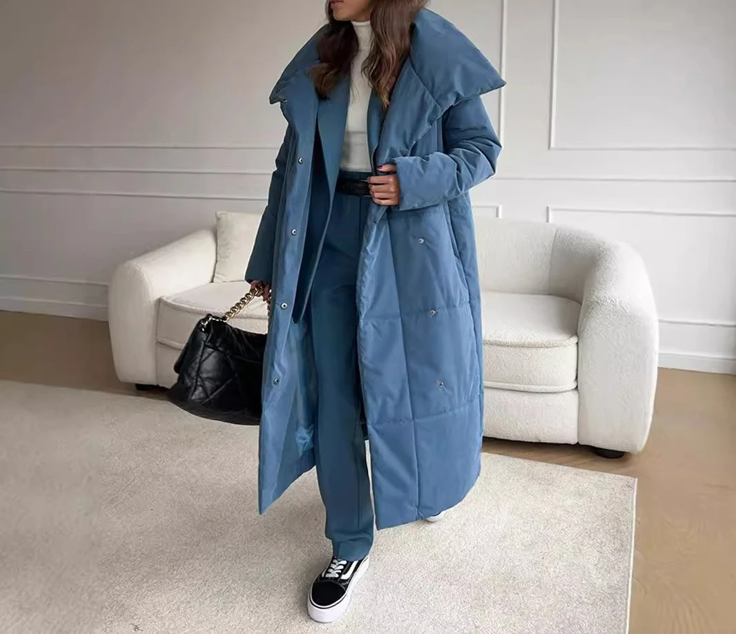 Long Term Cotton Jacket 2025 Winter New Style Loose and Casual Warm Standing Collar Cotton Jacket