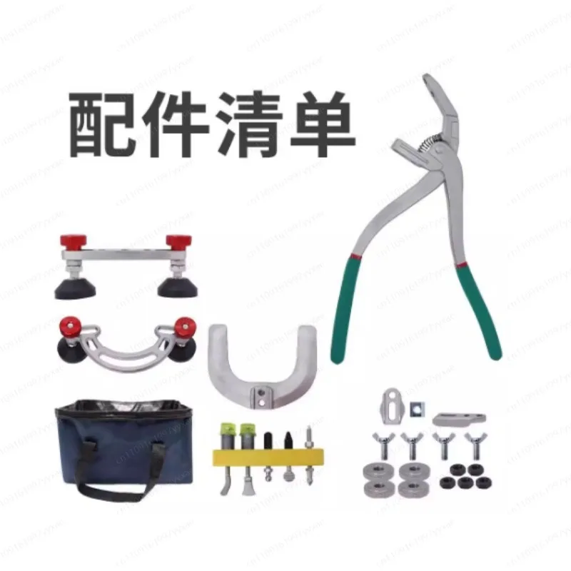 

Новый инструмент для ремонта вмятин на автомобилях: машина для формирования краевых панелей, плоские клещи-подковы для выравнивания вмятин и заделки отверстий