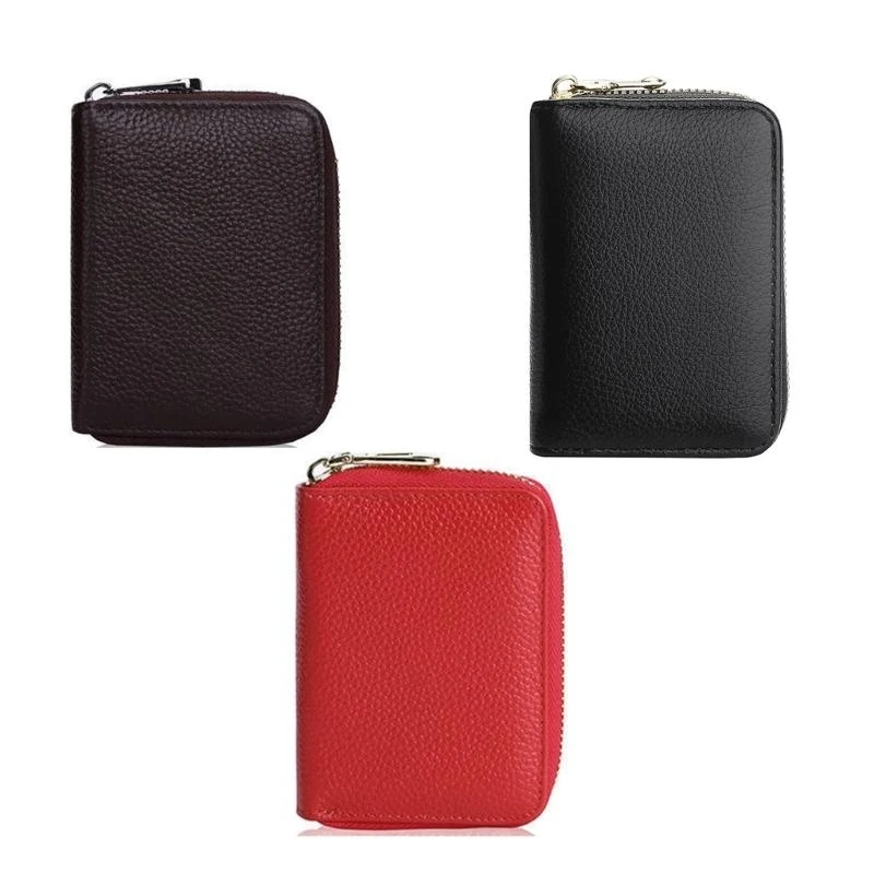 

H3CB Credit Card Holder RFIDS Blocking Card Case Wallet,Zippers Card Case Holder Small Accordion Wallet Card Case