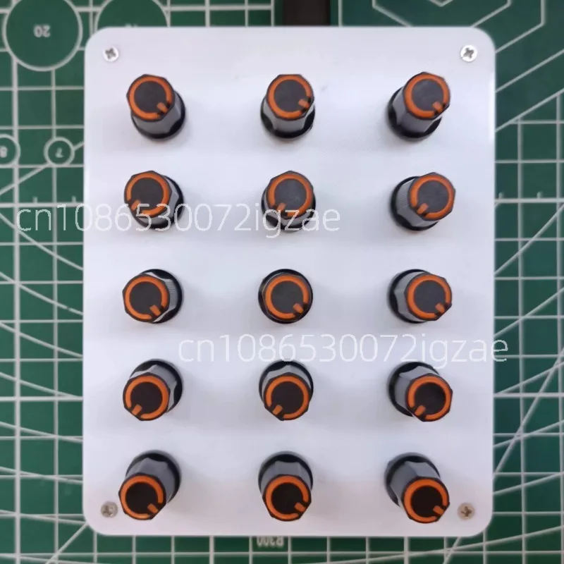 15 Knob Knobs, Custom CC Information Volume, USB-C Interface, Music Host Software, MIDI Controller