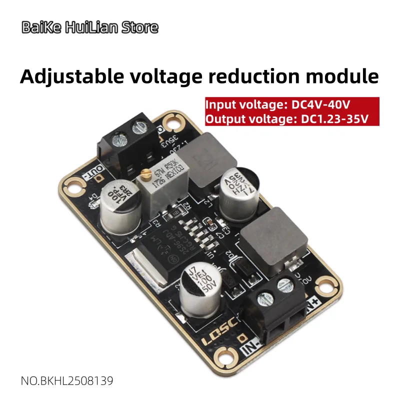 

DC-DC adjustable step-down power module LM2596-ADJ DC 4V-40V to 1.23-35V 3A voltage regulator board