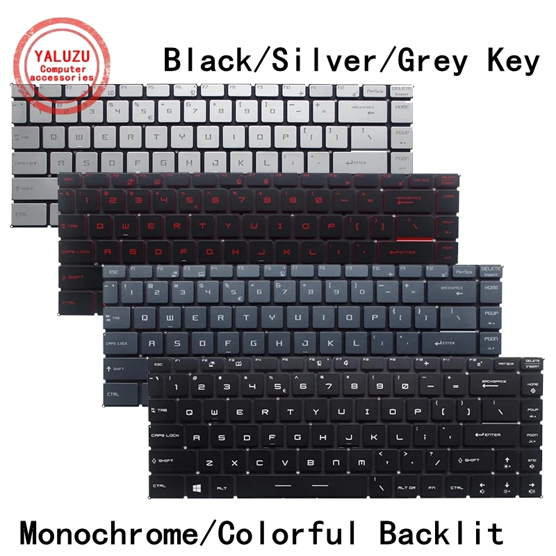 US English NEW Laptop Keyboard For MSI GF63/8RD/8RC GS65/8RE/8RF GS65VR P65 PS63 PS42 MS-26R1 16Q1 16Q2 16Q3 16Q4 16R1 16R2