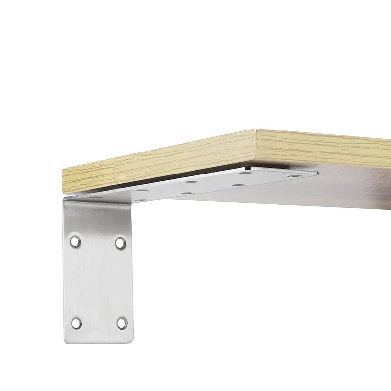 Stainless Steel Angle Code Thickened Connector Wardrobe Furniture Triangle Right Angle Perforated Iron Plate Fixer Angle Iron