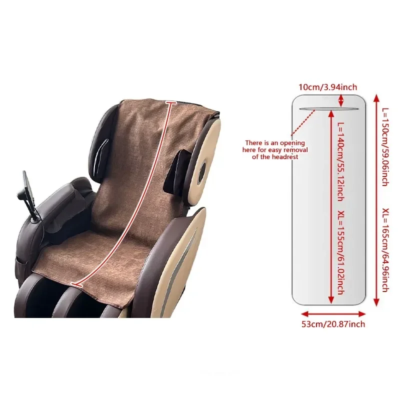 Cotton Linen Massage Chair Cushion Towel Universal Wearresistant Anti-slip Cushion Protective Case Massage Dust Cover Home Decor view 3