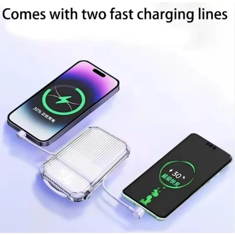 10000mAh PD 22.5W Portable Power Bank Comes with Dual Line Powerbank Bidirectional Fast Charging for Phone Type-C Lightning