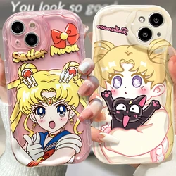 S-Sailors M-Moons Wave Phone Case for Xiaomi Mi 13 12 11i 5G Pro Lite POCO X5 5G X4 X3 GT NFC X2 F5 F4 F3 M4 M3 M2 Cover Funda