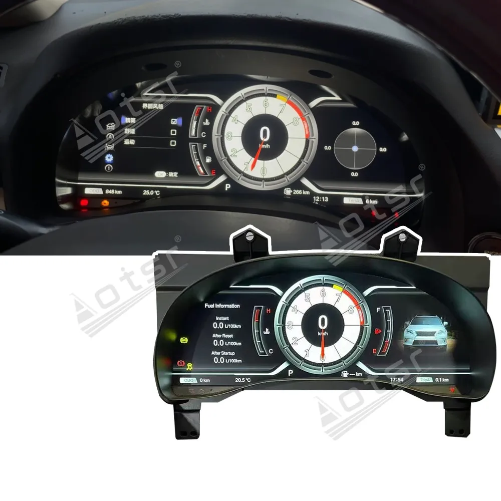 Kit de modernisation du tableau de bord LCD pour Lexus RX 2009-2015, écran intelligent 15,6 pouces, cockpit virtuel, groupe d'instruments numériques