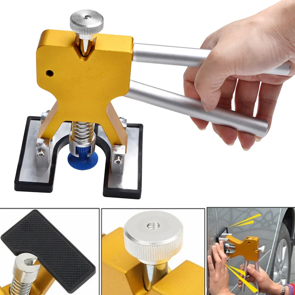 Kit de extractor de abolladuras de carrocería, eliminación de abolladuras de carrocería sin pintura, herramientas de ventosa de tamaño mixto para eliminación de abolladuras de coche, mantenimiento de daños a granizo