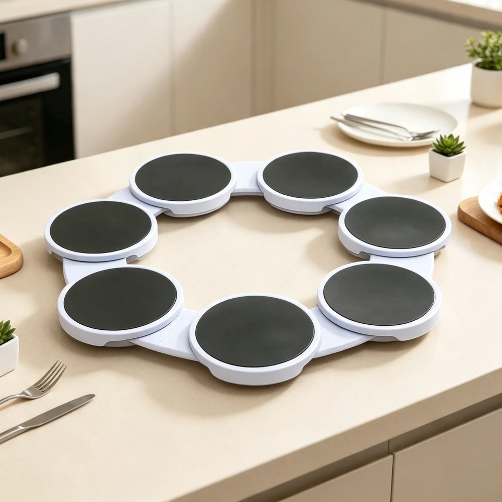 Round Table Rotating Tray – Modular Non-Slip Turntable, Heat-Resistant & Easy-Slide Rolling System for Festive Meals