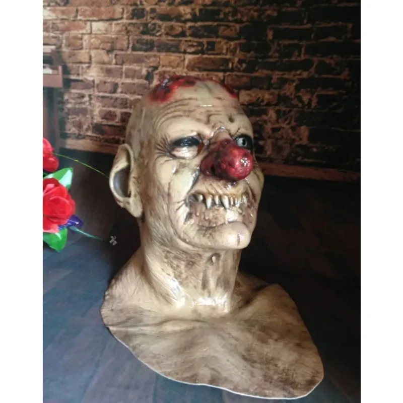 할로윈 고블린 큰 코 공포 라텍스 마스크, 소름 끼치는 코스튬 파티 코스프레 소품, 무서운 광대 마스크, 큰 코 악마 헤드 기어