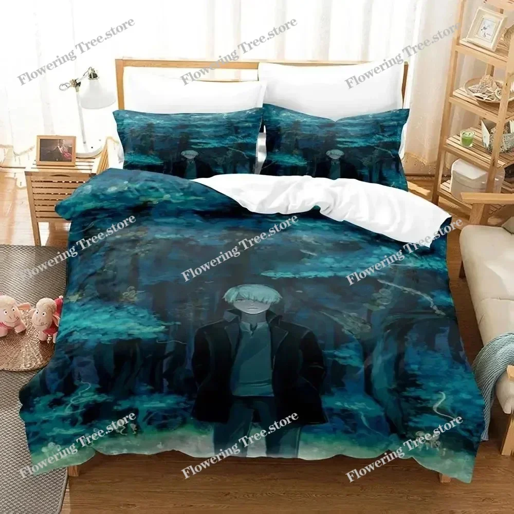 

3D Print Anime Mushishi Ginko Bedding Set Duvet Cover Bed Set Quilt Cover Pillowcase Comforter king Queen Size Boys Adult029963